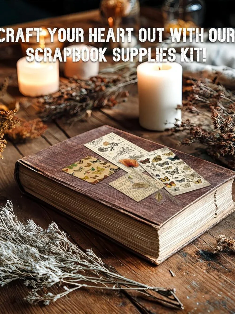 450 PCS Vintage Scrapbook Supplies Junk Journal Supplies, Scrapbook Supplies Kit - Picture 7 of 7